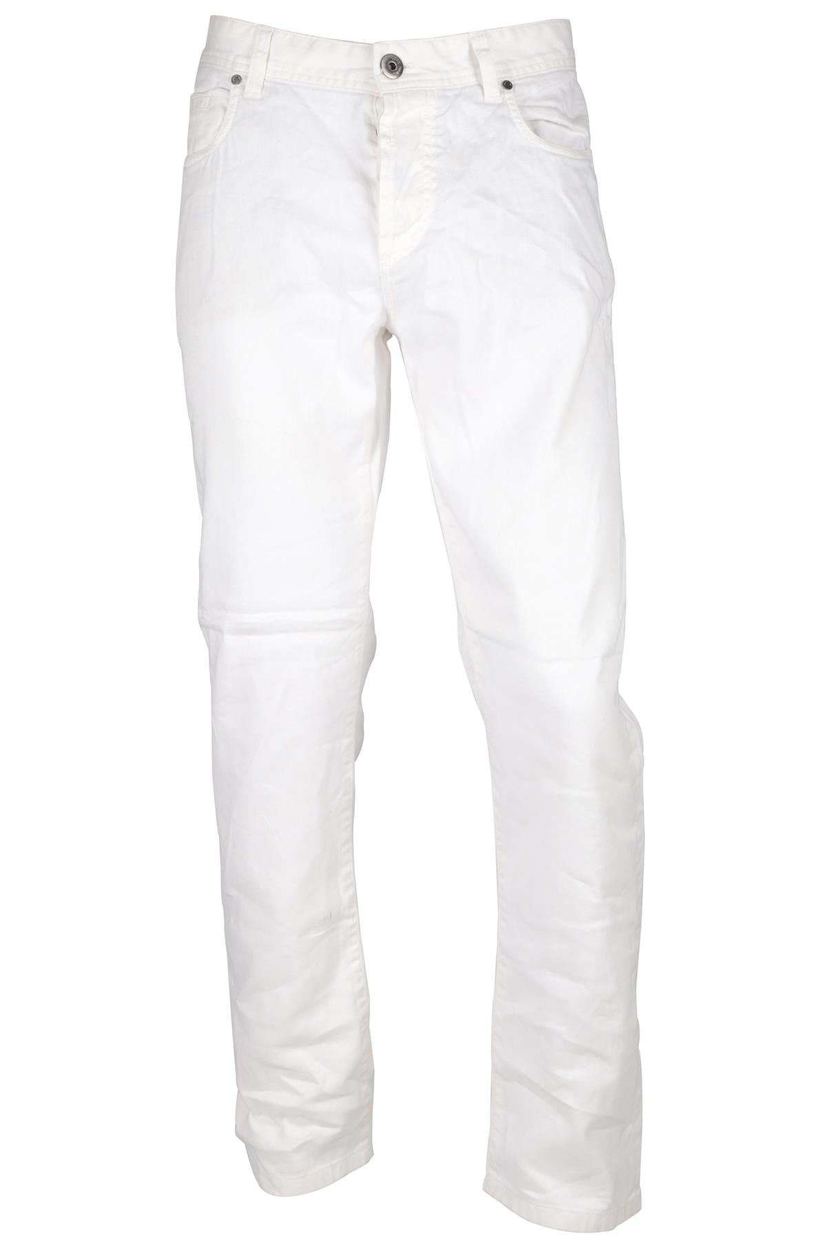 LORO PIANA WHITE MEN'S COTTON STRAIGHT LEG JEANS UK/US W34