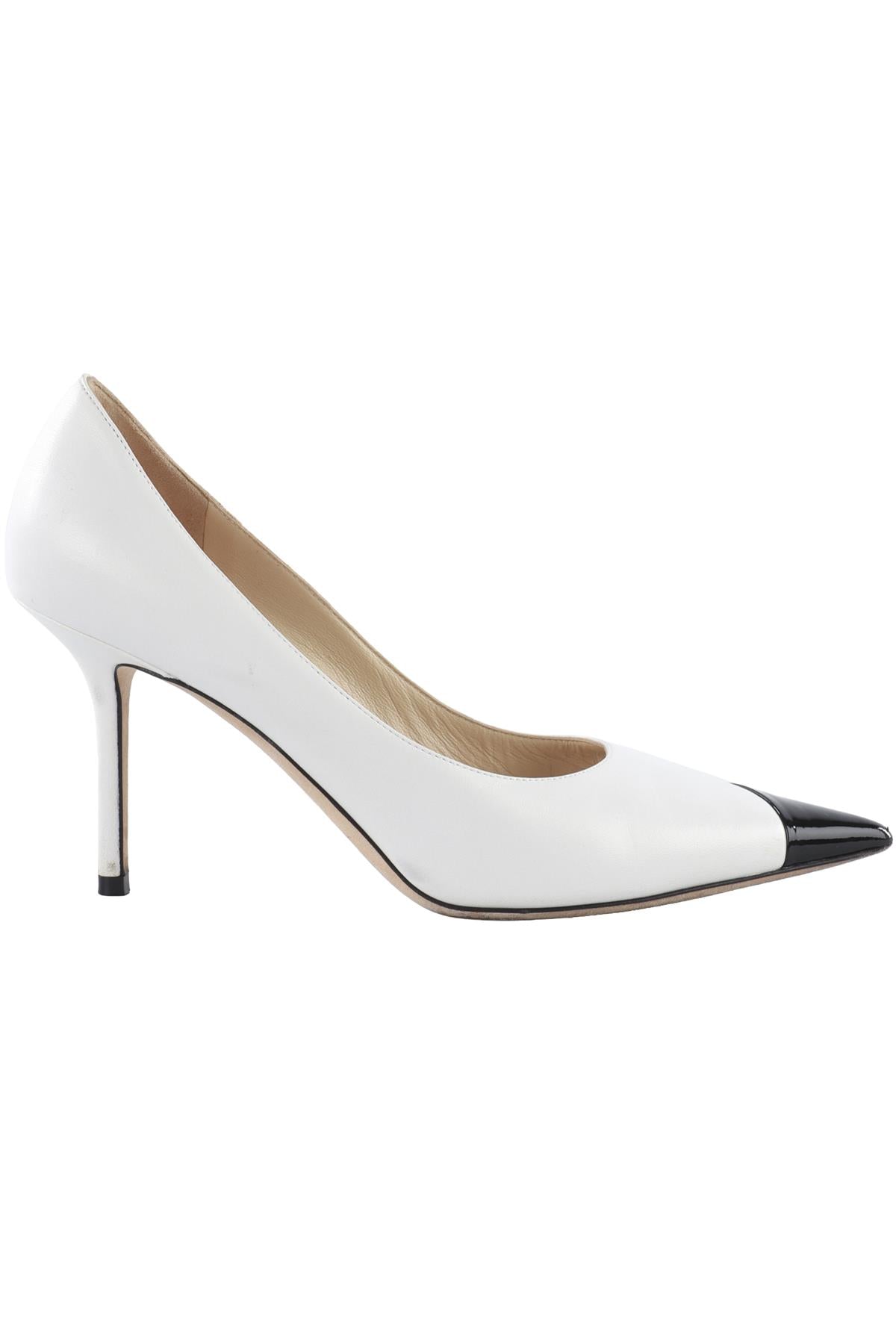 WHITE LEATHER PUMPS