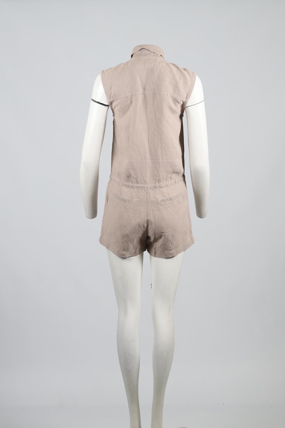 ENZA COSTA LINEN BLEND PLAYSUIT UK 8