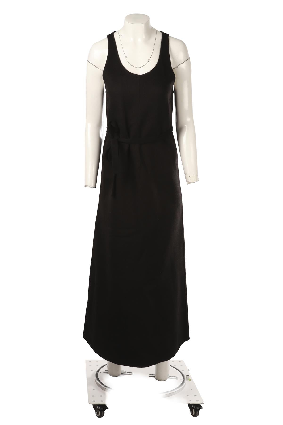 BLACK WOOL MAXI DRESS