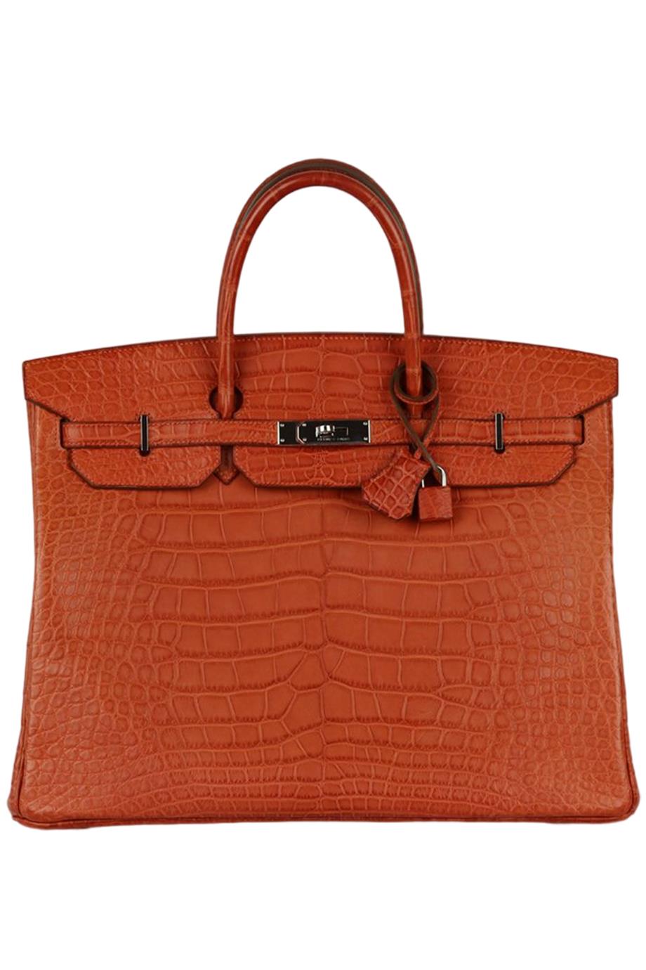 HERMÈS 2011 BIRKIN 40CM MATTE ALLIGATOR MISSISSIPPIENSIS LEATHER BAG
