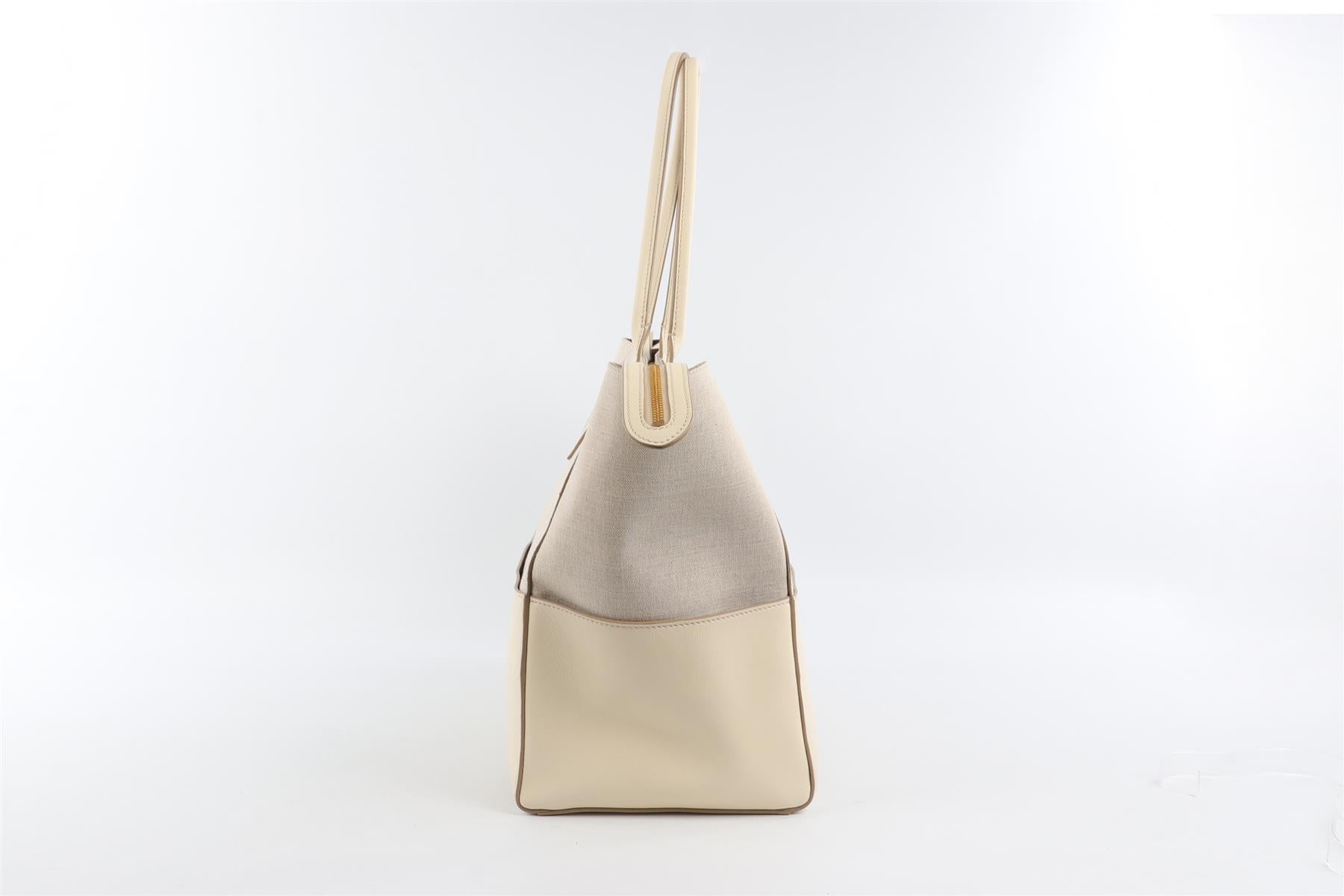 MÉTIER CREAM INCOGNITO SMALL LINEN TOTE BAG