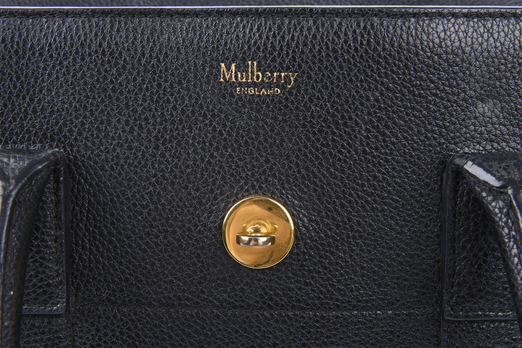 MULBERRY BLACK BAYSWATER LEATHER TOTE BAG