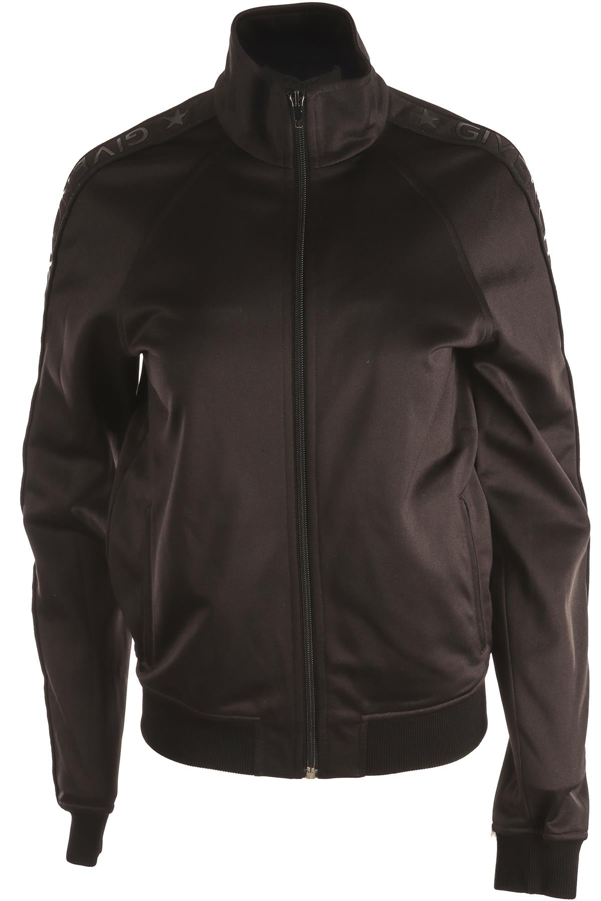 GIVENCHY BLACK JERSEY TRACK JACKET FR 38 UK 10