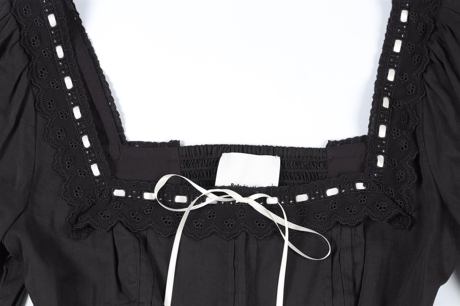REFORMATION BLACK COTTON TOP US 2 UK 6