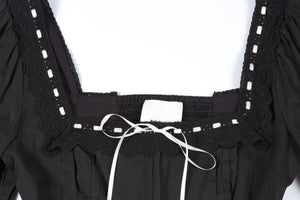 REFORMATION BLACK COTTON TOP US 2 UK 6