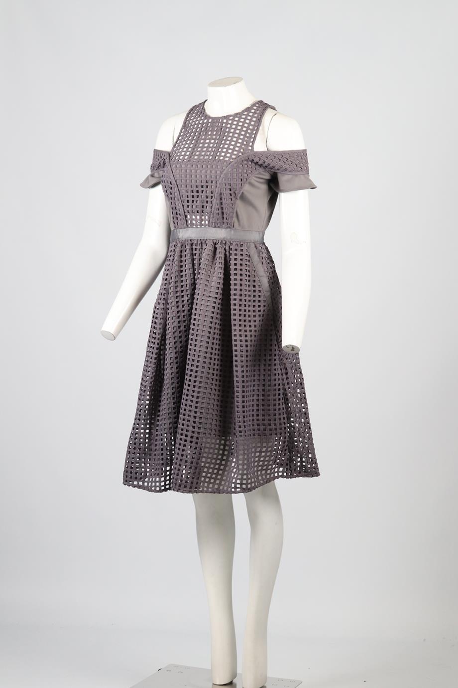SELF-PORTRAIT CROCHET MINI DRESS UK 12