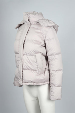 LULULEMON GREY PADDED SHELL DOWN JACKET UK 6