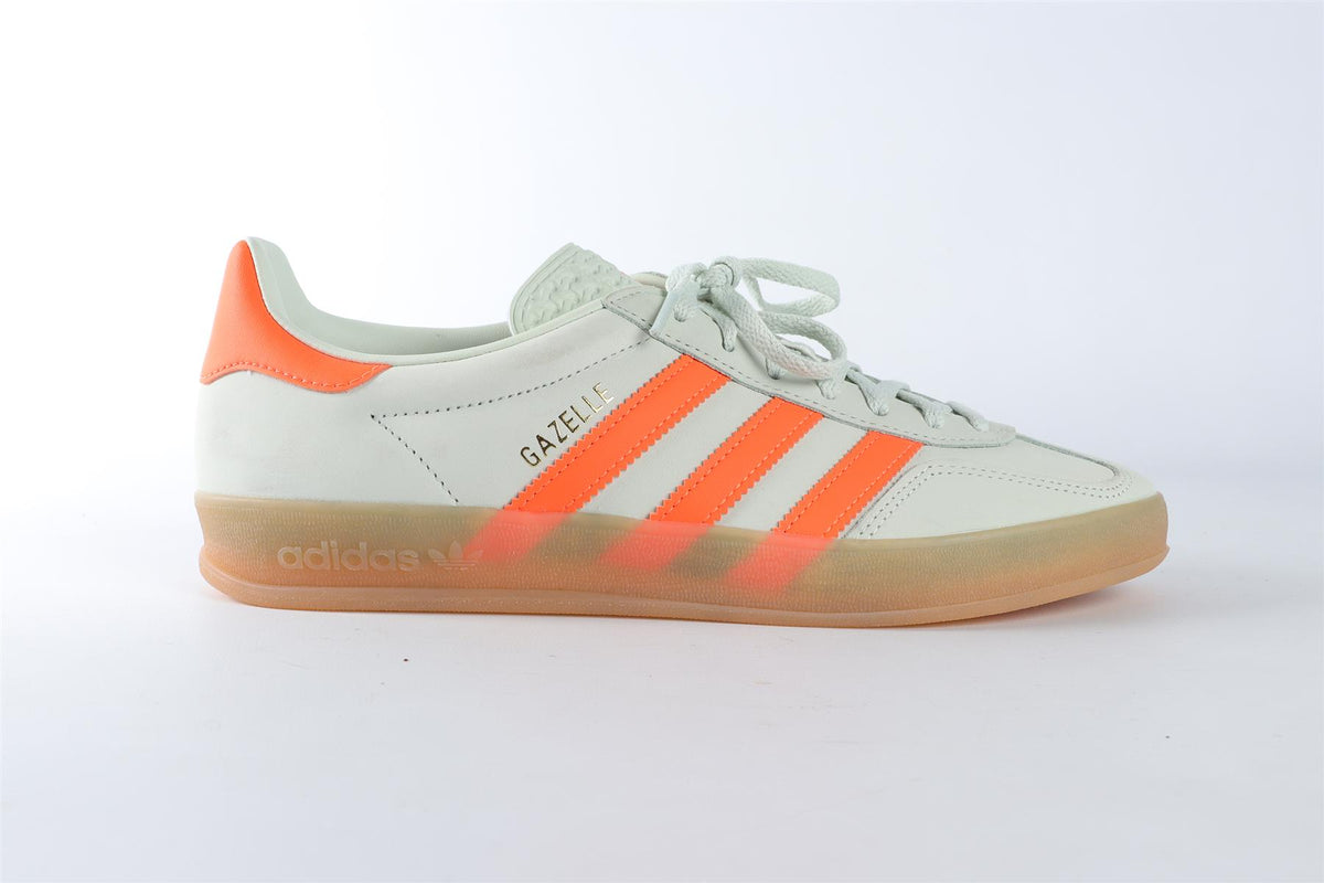 ADIDAS GREEN MEN'S GAZELLE LINEN GREEN SOLAR ORANGE SNEAKERS EU 42 UK 8 US 9.5