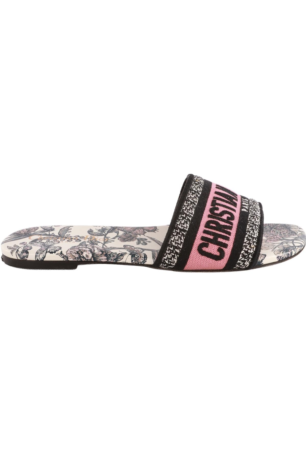 CHRISTIAN DIOR MULTI DWAY CANVAS AND LEATHER SANDALS EU 36 UK 3 US 6