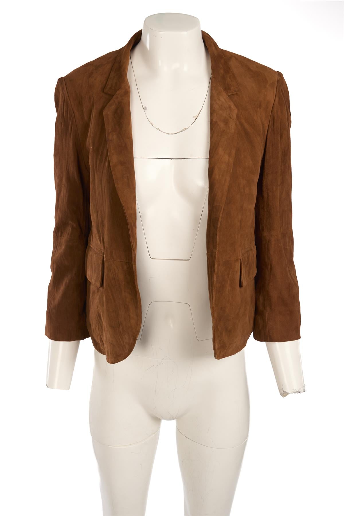 ZADIG & VOLTAIRE BROWN SUEDE BLAZER FR 36 UK 8
