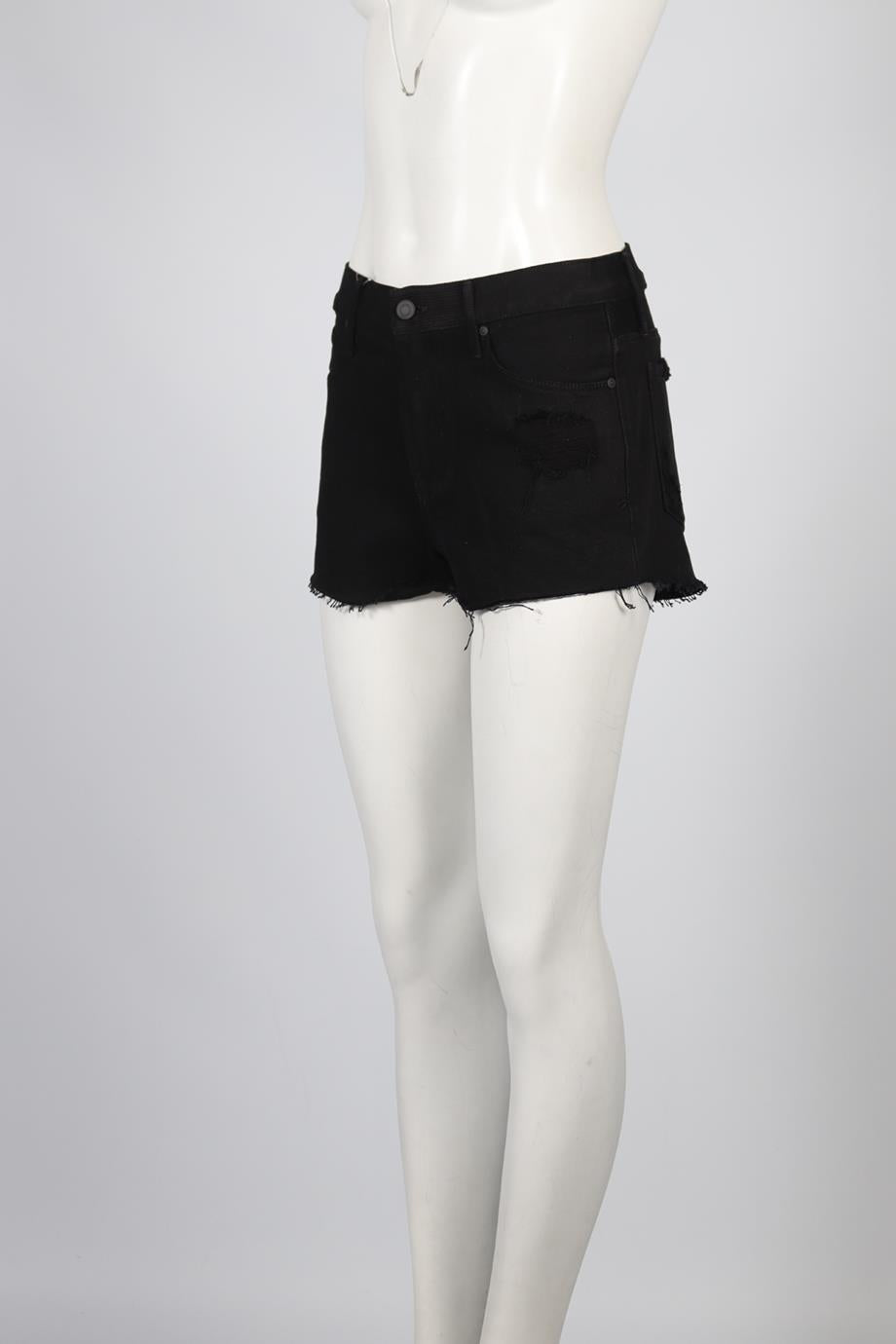 RTA HIGH RISE DENIM SHORTS W26 UK 8