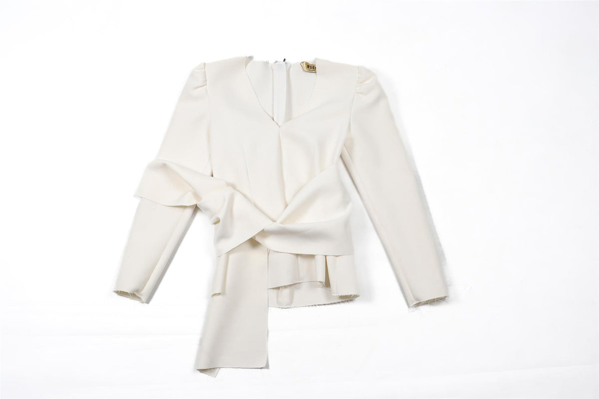 MSGM WHITE CADY TOP IT 38 UK 6