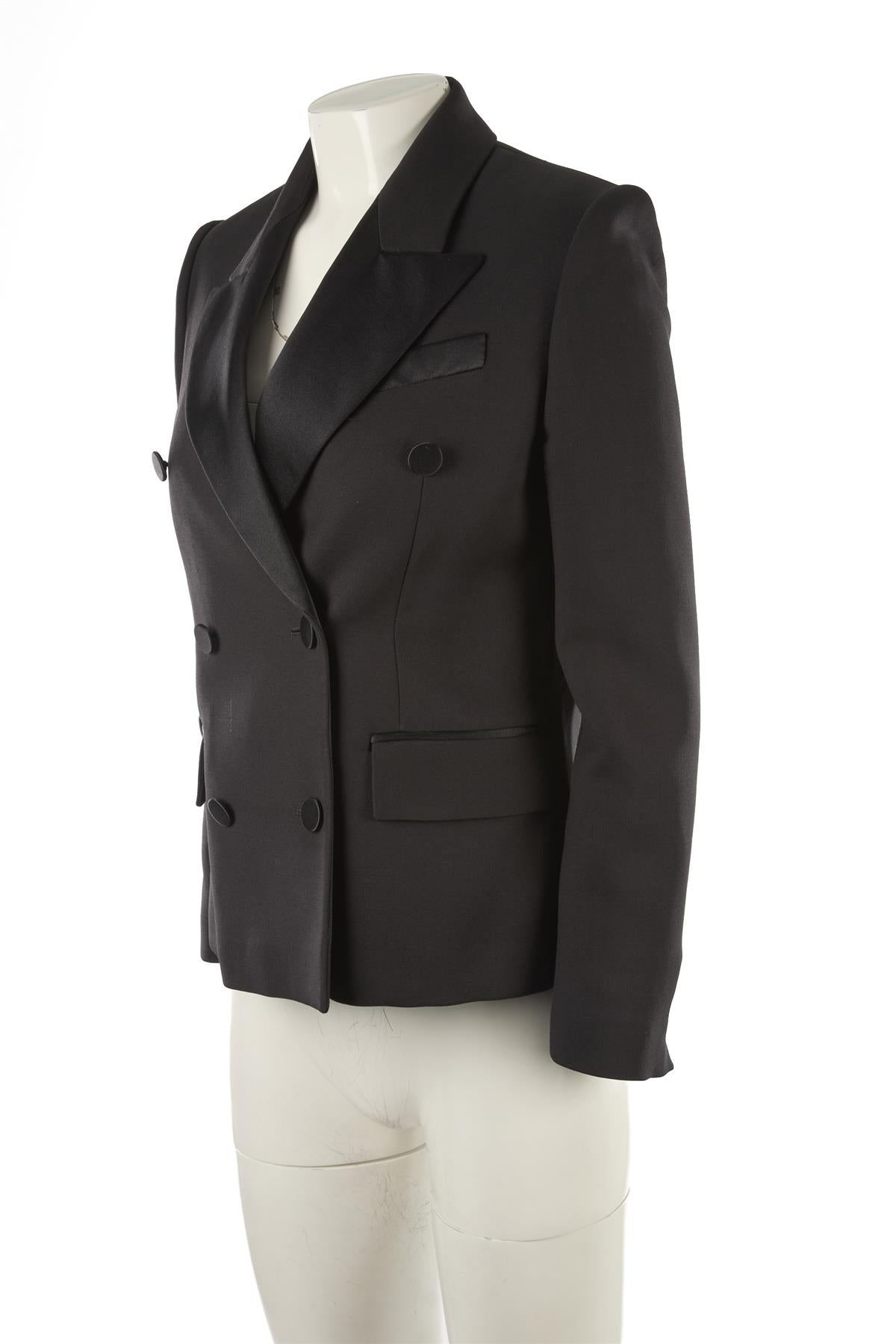 ALEXANDER MCQUEEN BLACK WOOL BLAZER IT 42 UK 10