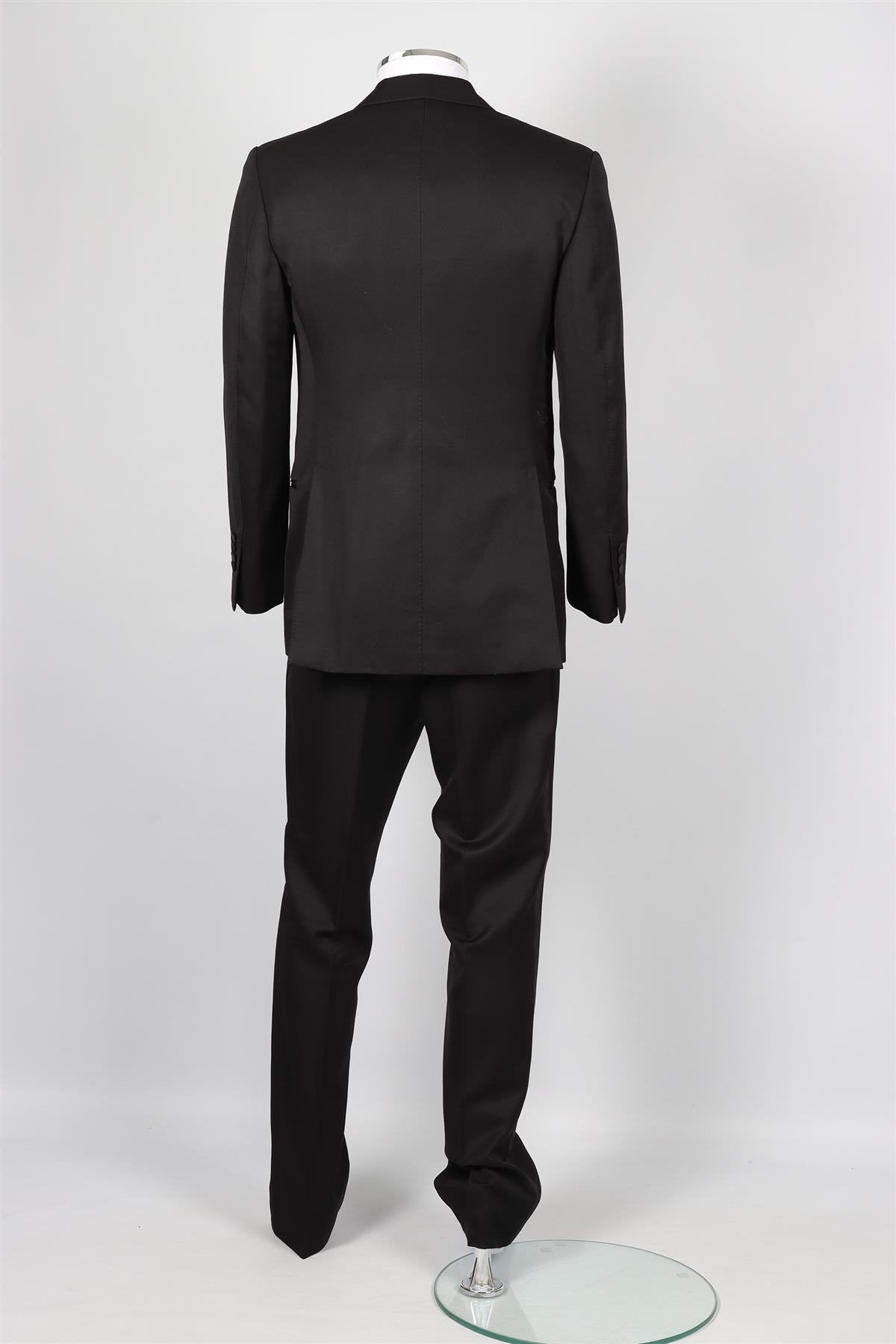 TOM FORD BLACK WOOL THREE PIECE TUXEDO IT 48 UK 38