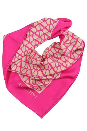 VALENTINO GARAVANI PINK SILK SCARF