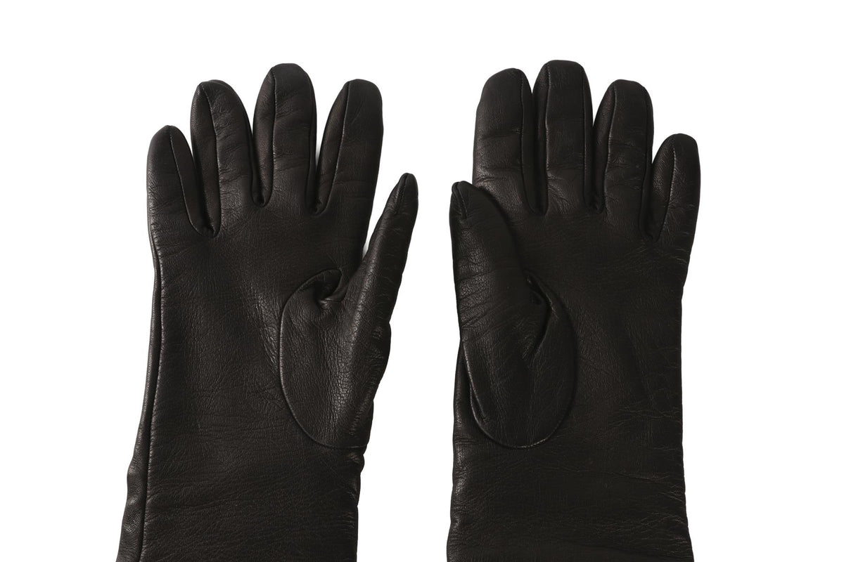 TOTEME BLACK LEATHER GLOVES SMALL