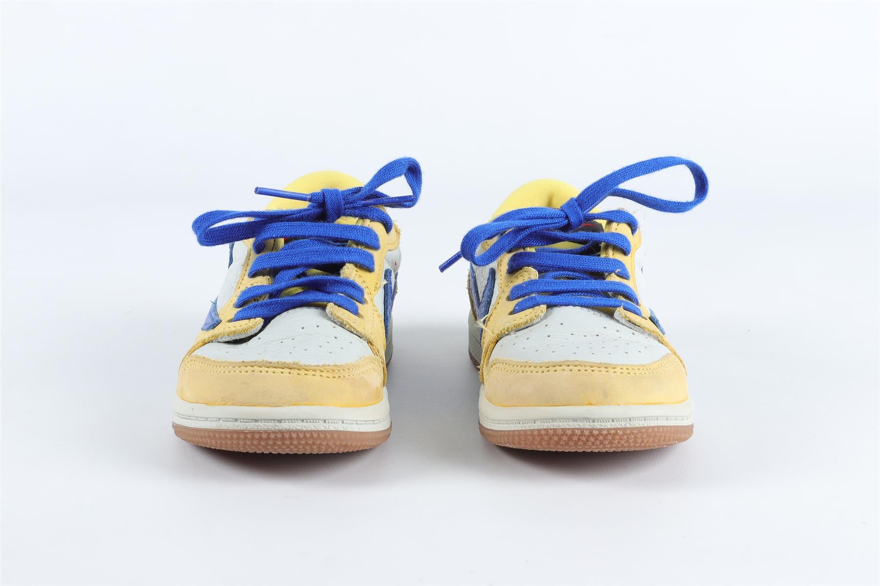 NIKE + TRAVIS SCOTT YELLOW KIDS AIR JORDAN 1 CANARY SNEAKERS EU 27 UK 9.5 US 10