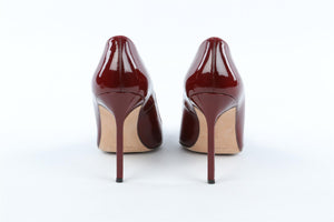MANOLO BLAHNIK RED PATENT LEATHER PUMPS EU 38 UK 5 US 8