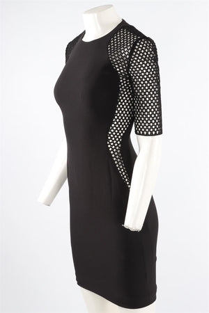 STELLA MCCARTNEY BLACK CREPE MINI DRESS IT 38 UK 6