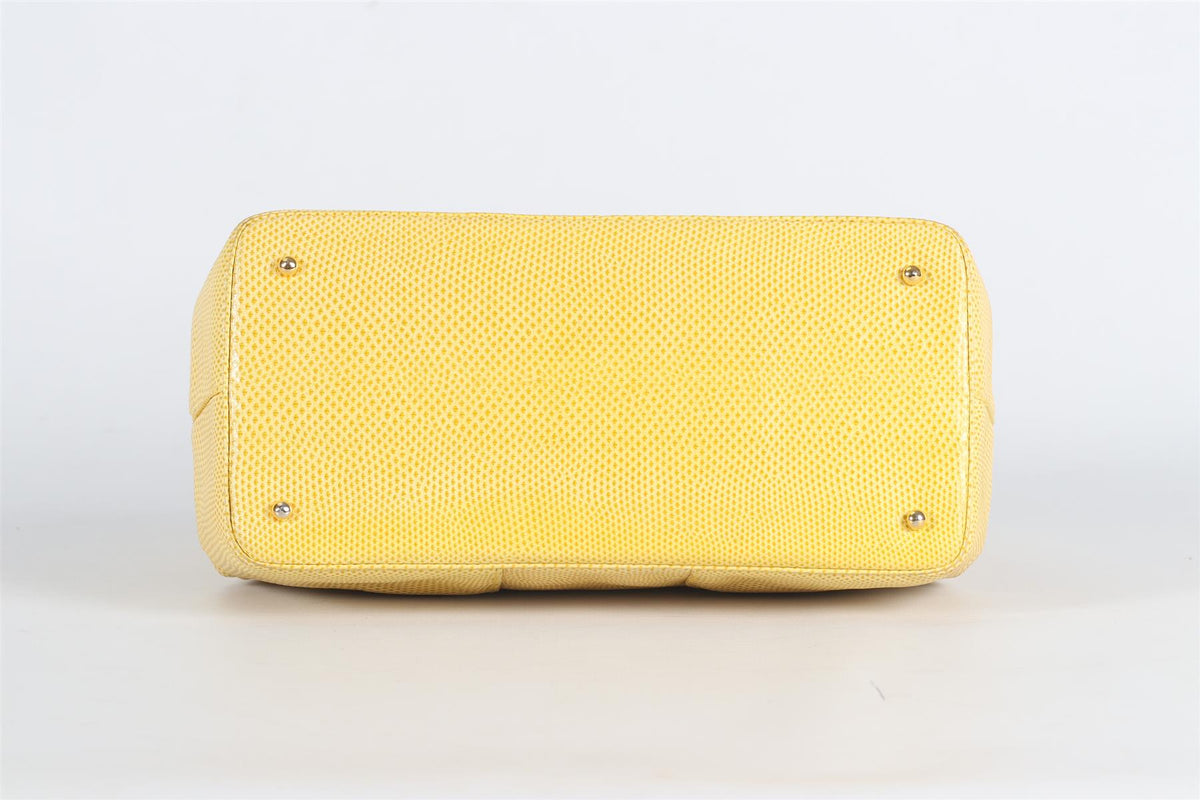 JUDITH LEIBER SNAKE EFFECT LEATHER TOTE BAG