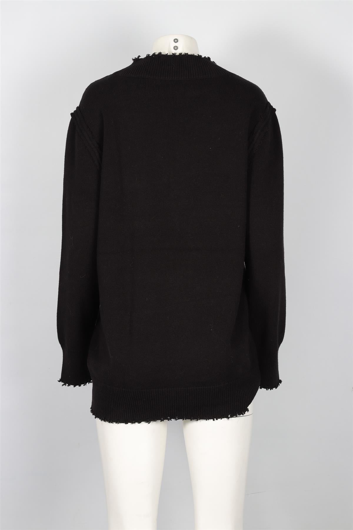 T BY ALEXANDER WANG BLACK WOOL SWEATER XSMALL