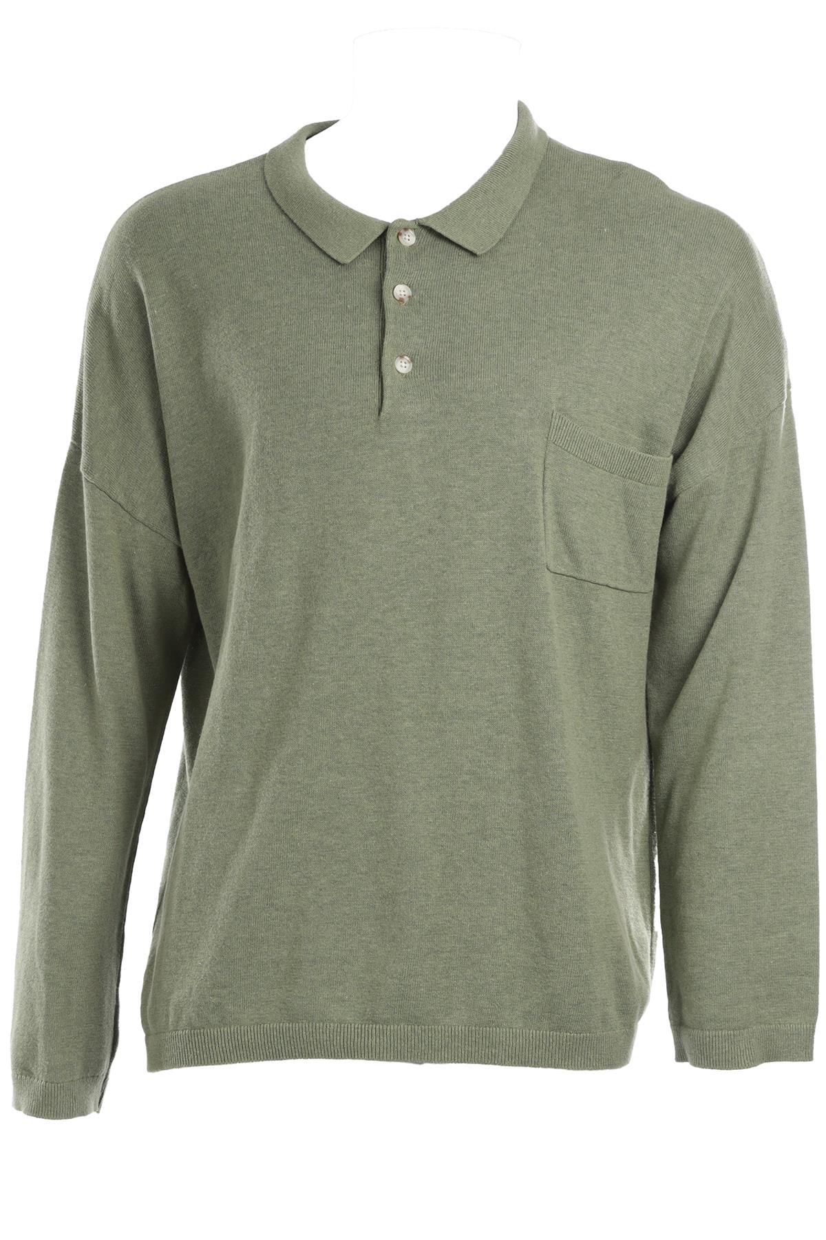 COMMAS GREEN WOOL TOP XLARGE
