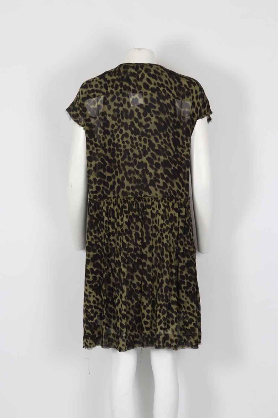 ISABEL MARANT ÉTOILE LEOPARD PRINT SILK MINI DRESS FR 34 UK 6