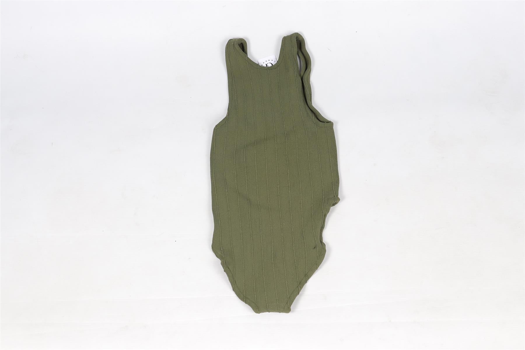 HUNZA G GREEN SWIMSUIT ONE SIZE