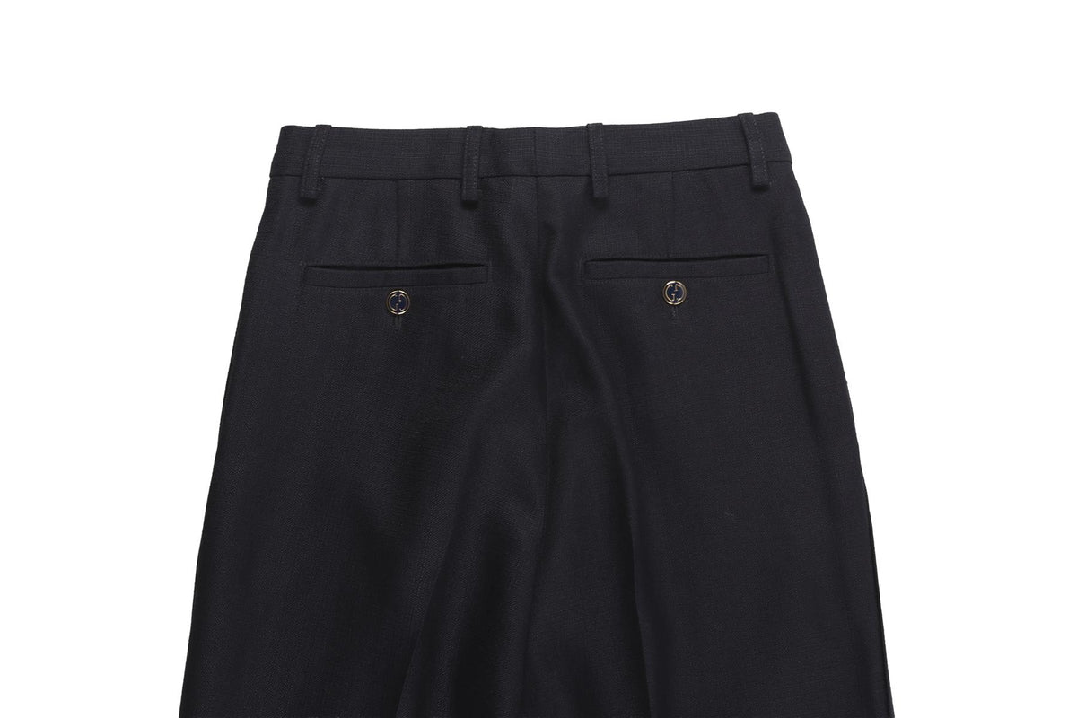GUCCI BLUE WOVEN STRAIGHT LEG PANTS IT 38 UK 6