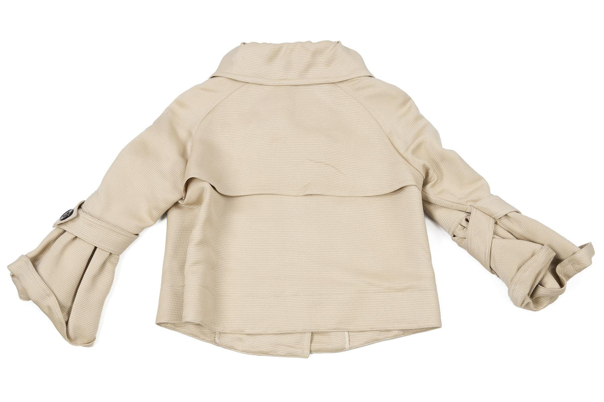 BURBERRY BEIGE SILK JACKET IT 38 UK 6