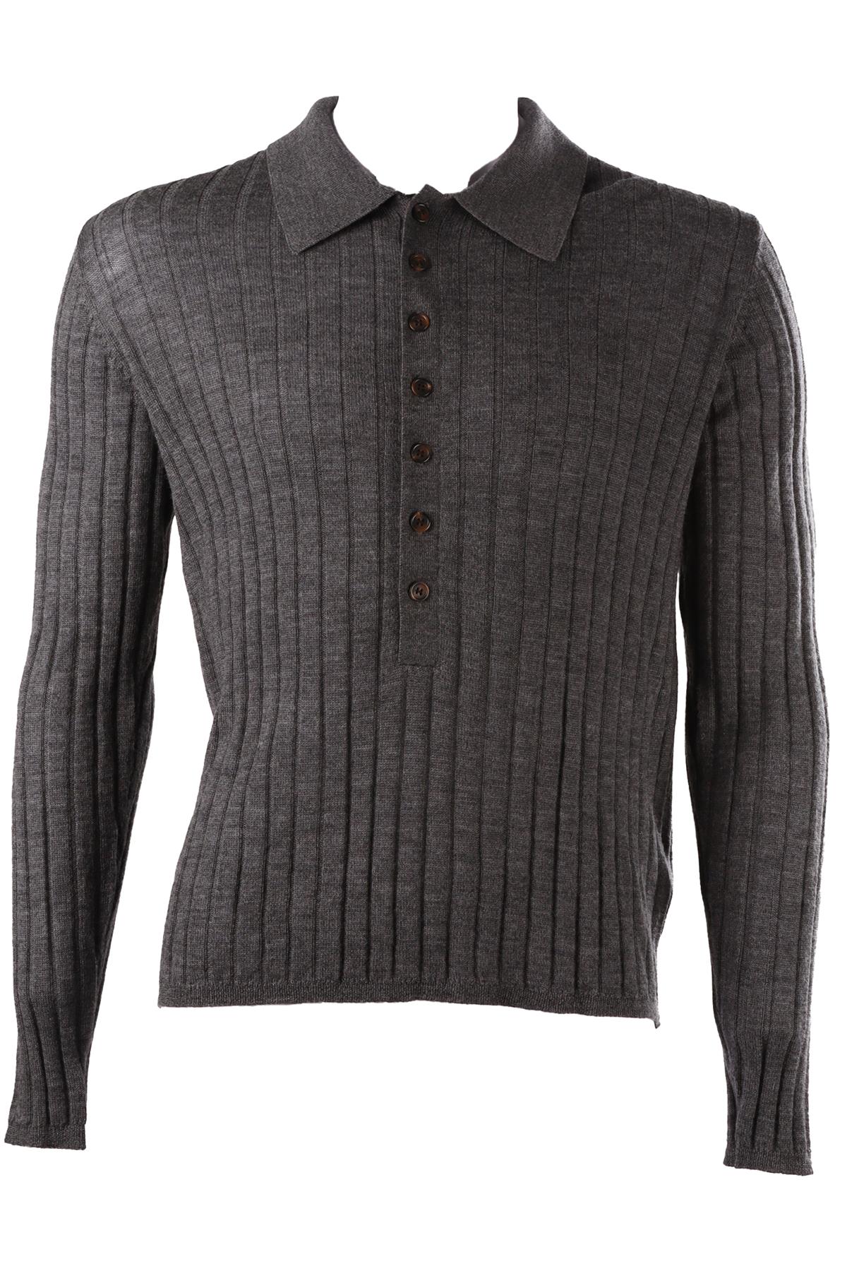GREY MEN'S WOOL SWEATER