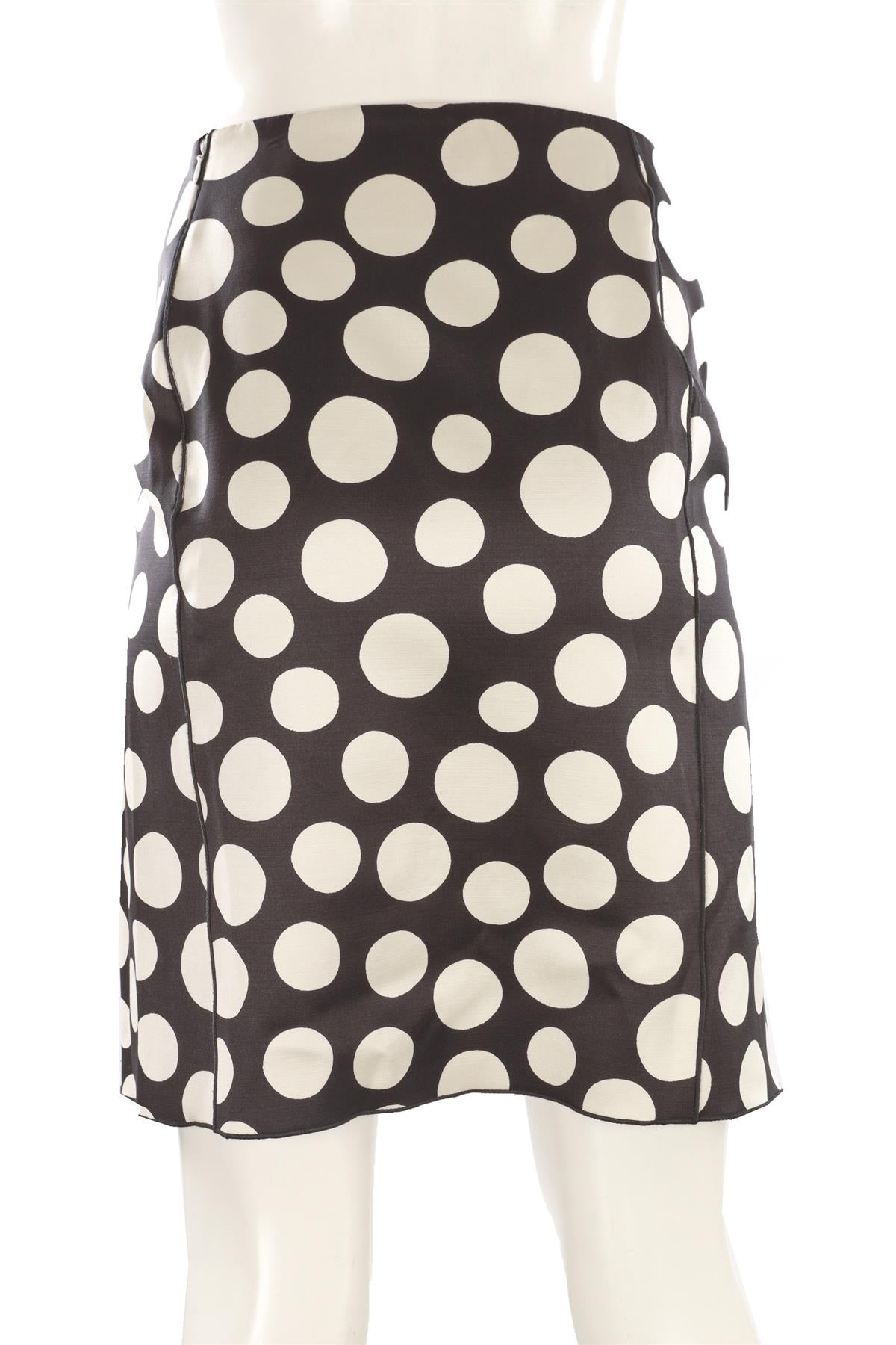 CELINE MULTI SILK MIDI SKIRT FR 36 UK 8