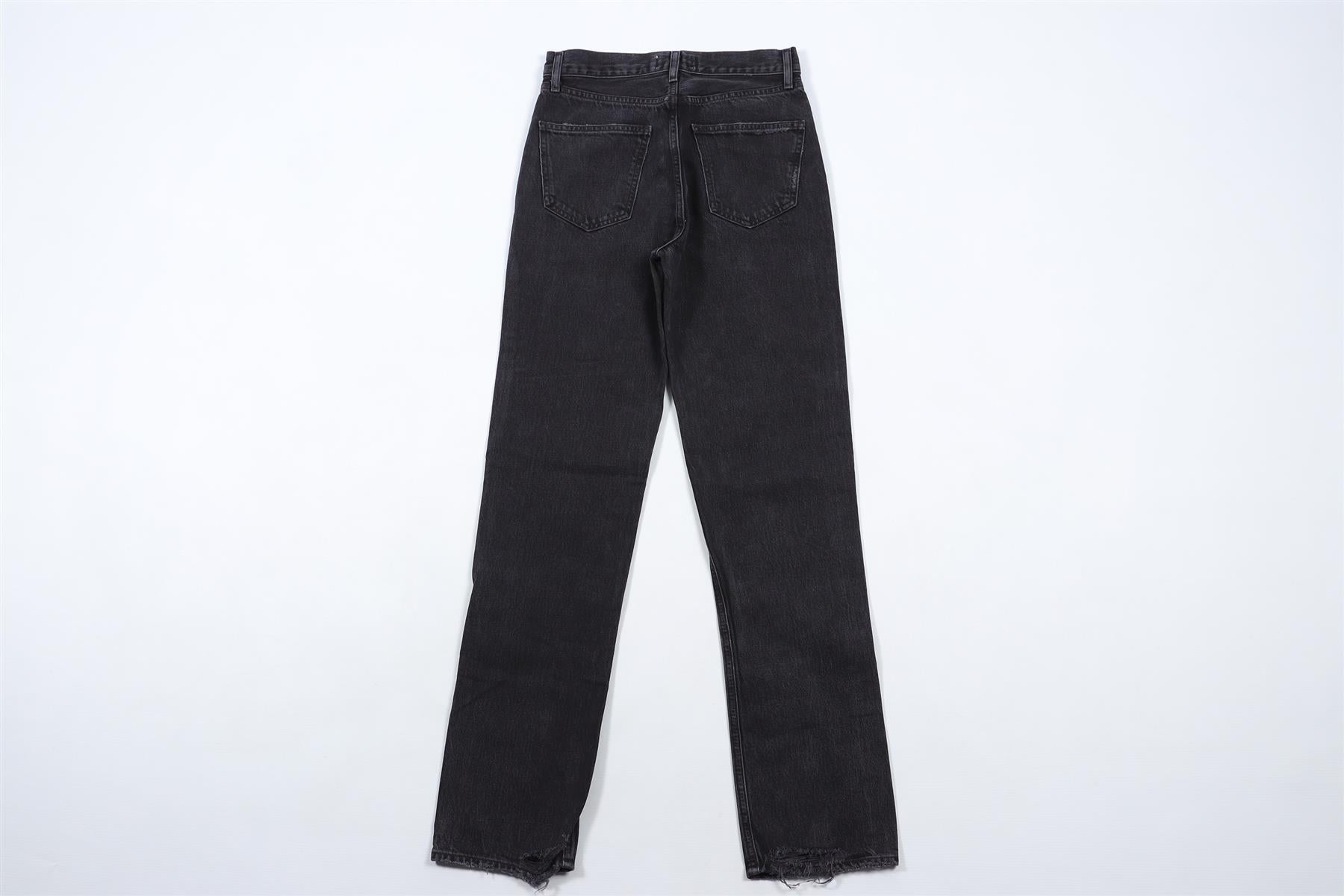 AGOLDE BLACK HIGH RISE STRAIGHT LEG JEANS W24 UK 6