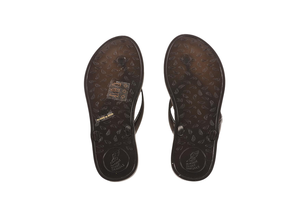 ANCIENT GREEK SANDALS BLACK RUBBER FLIP FLOPS EU 36 UK 3 US 6