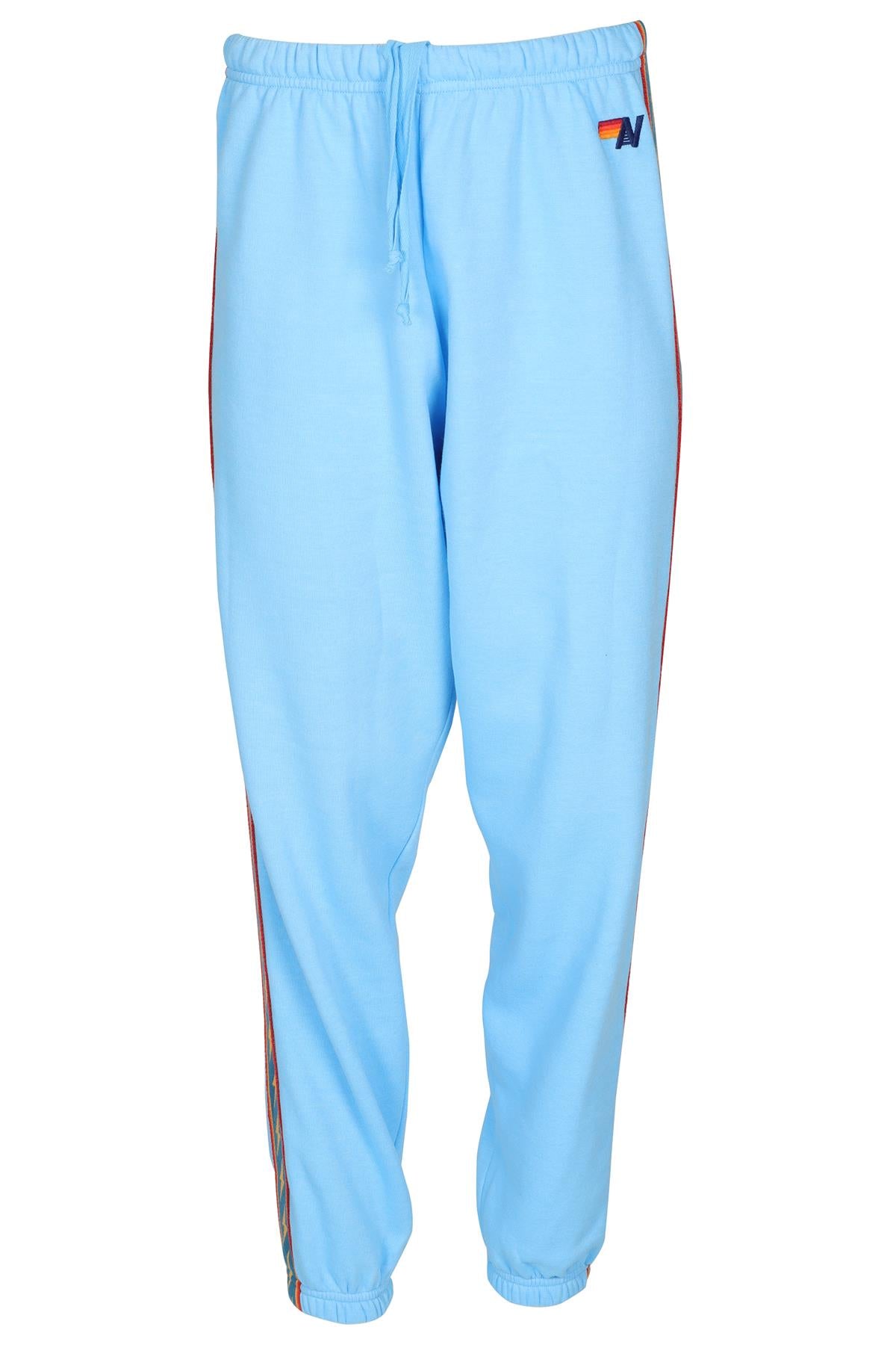 AVIATOR NATION BLUE COTTON TRACK PANTS MEDIUM