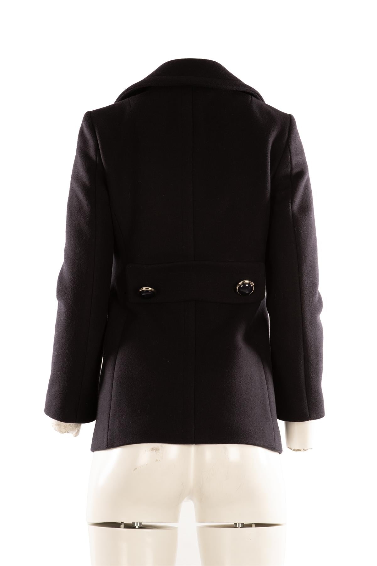 MICHAEL KORS COLLECTION NAVY WOOL JACKET US 2 UK 6