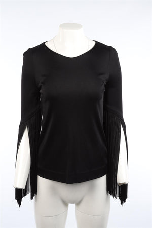 GALVAN LONDON BLACK JERSEY TOP FR 36 UK 8