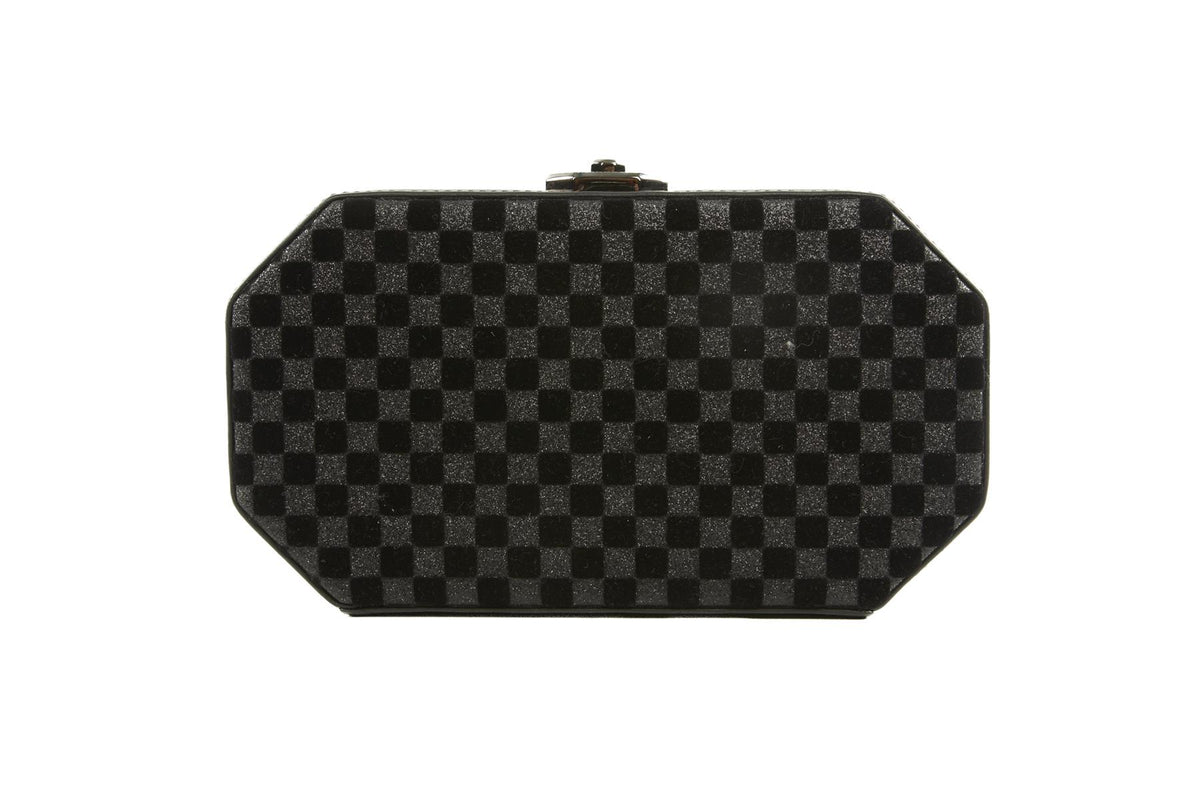 MISELA BLACK LEATHER CLUTCH