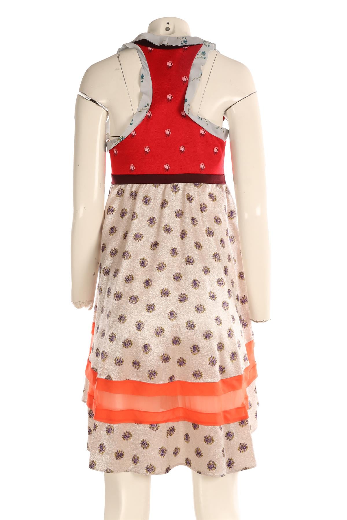 VALENTINO MULTI SILK MINI DRESS IT 38 UK 6