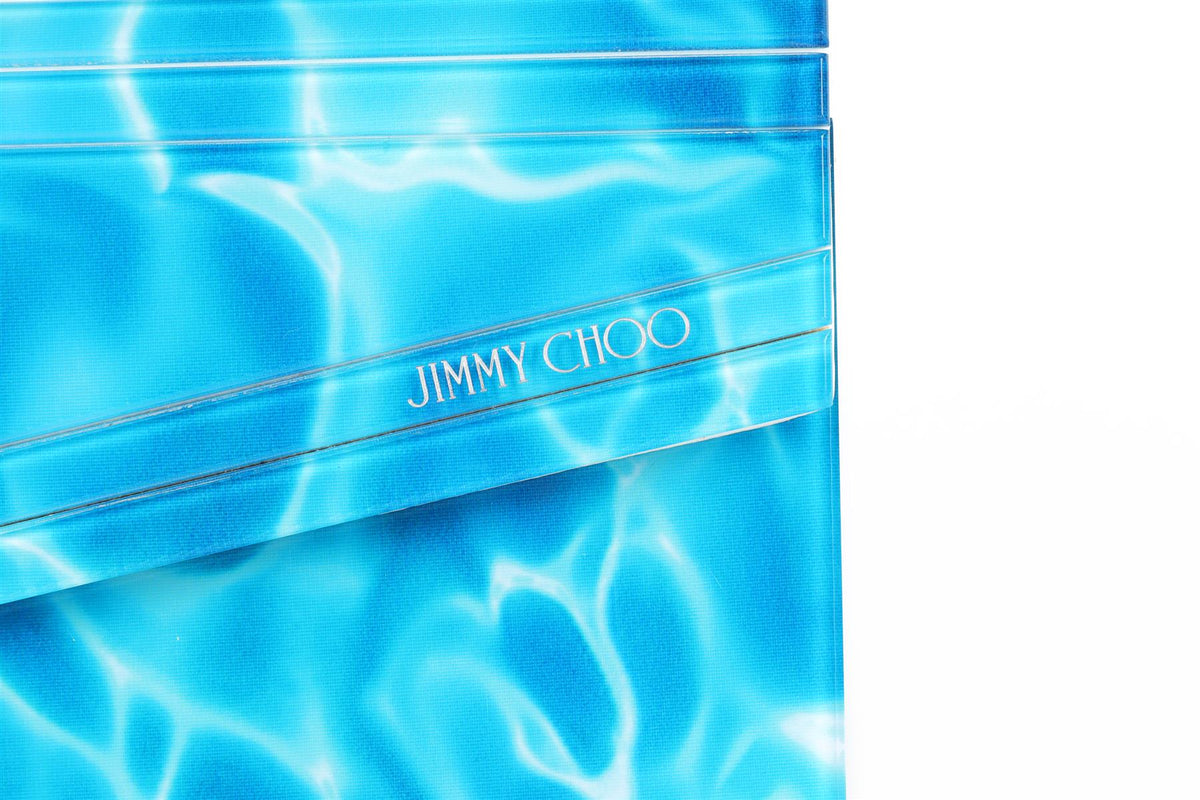 JIMMY CHOO BLUE CANDY ACRYLIC CLUTCH
