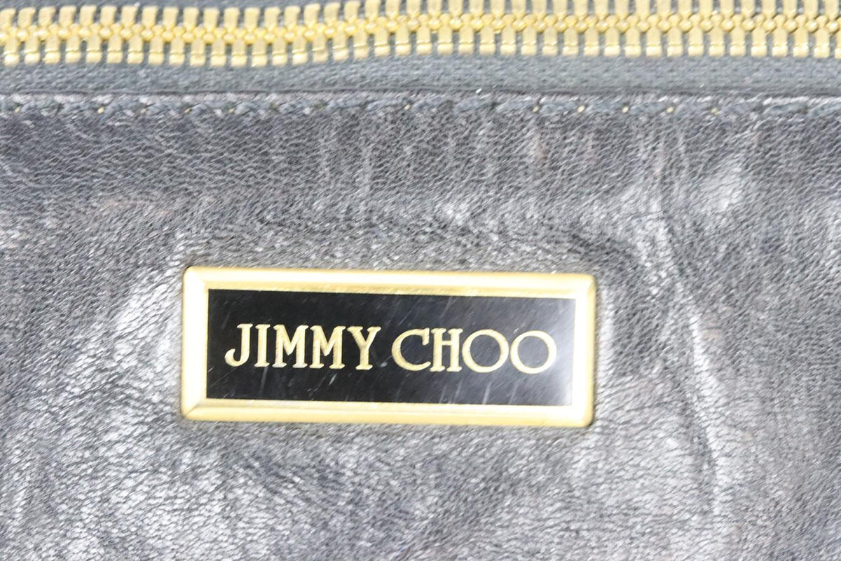 JIMMY CHOO MARIN LEATHER CLUTCH