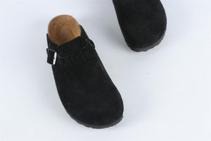 BIRKENSTOCK BLACK SUEDE SLIDERS EU 37 UK 4.5 US 6