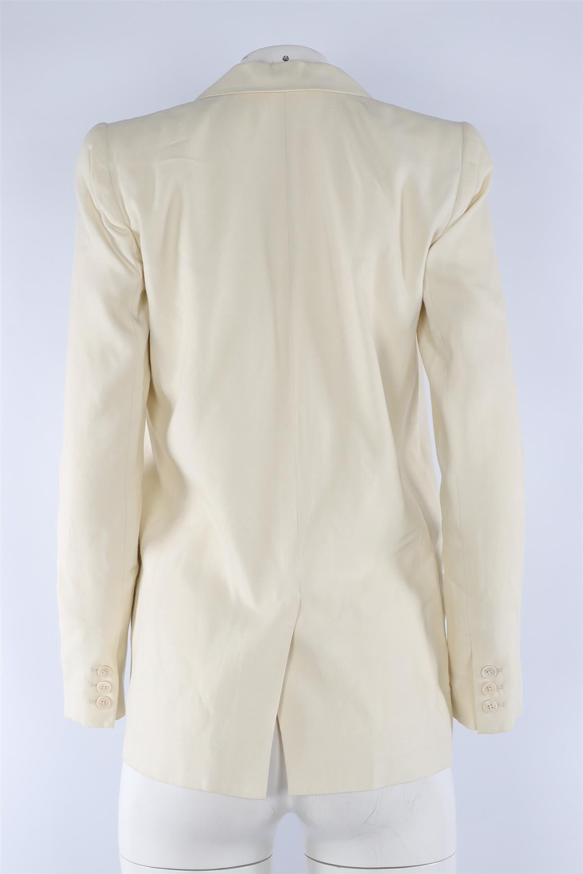 CHLOÉ CREAM WOVEN BLAZER FR 34 UK 6