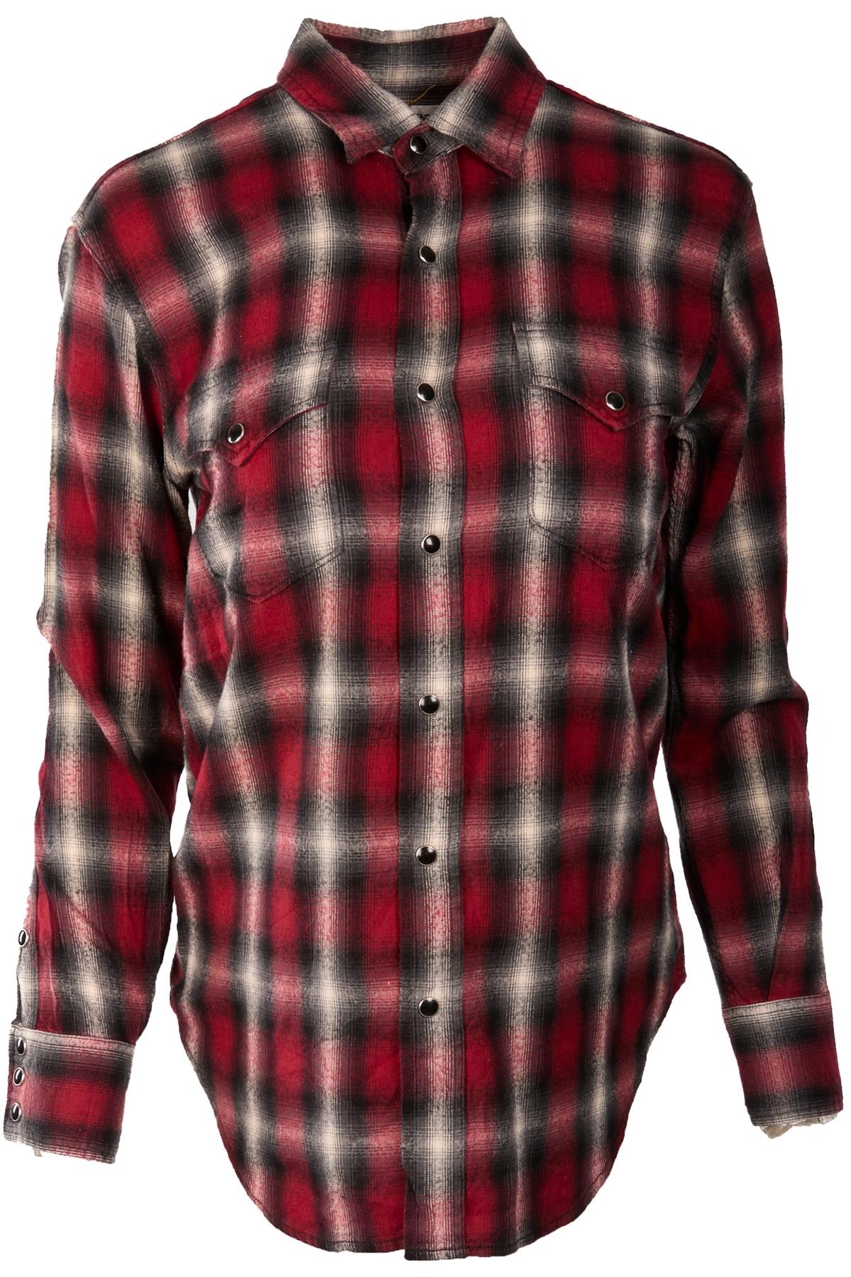 SAINT LAURENT RED COTTON SHIRT FR 36 UK 8