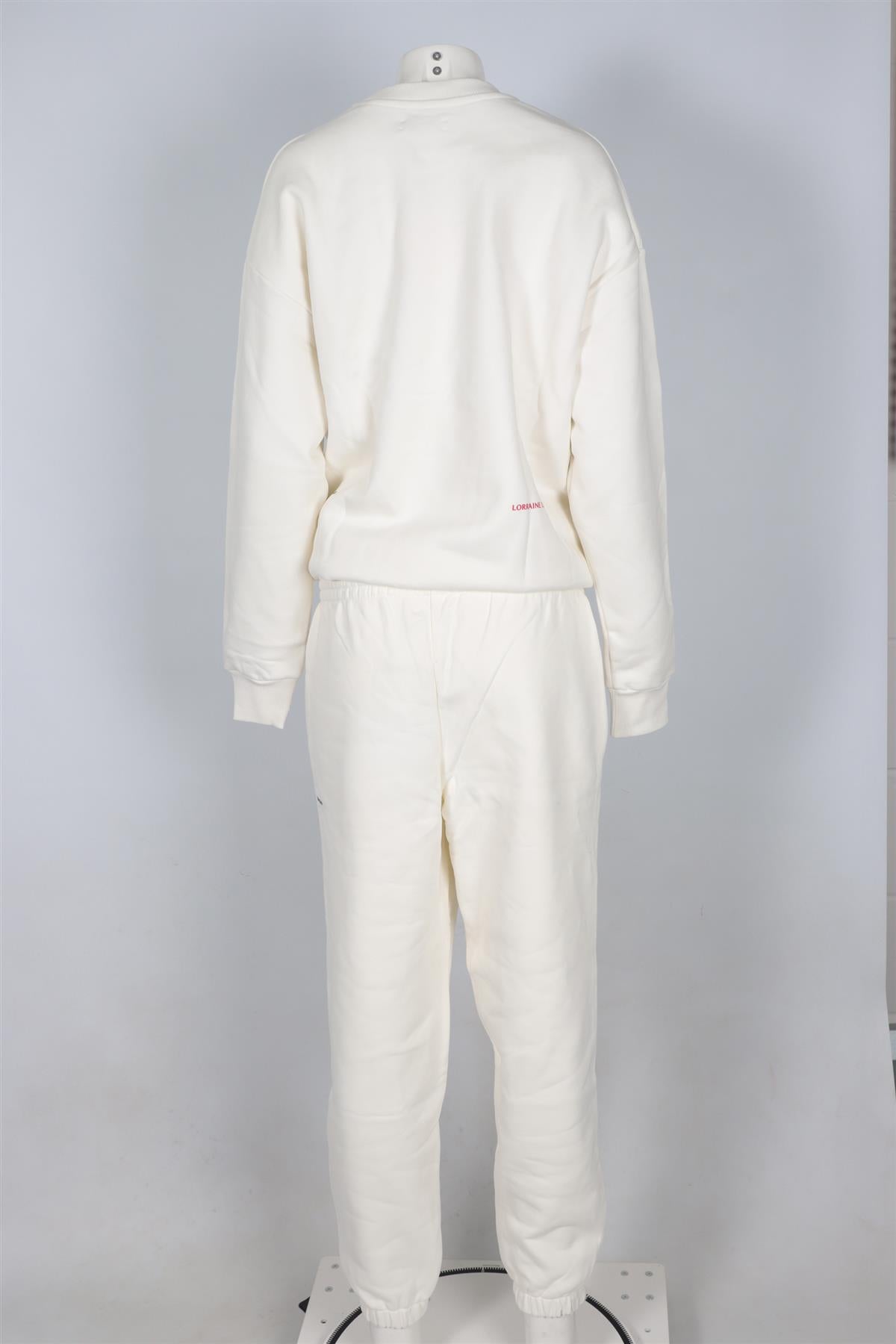 PANGAIA + LORRAINE SCHWARTZ WHITE COTTON TRACKSUIT MEDIUM