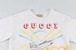GUCCI WHITE KIDS BOYS SWEATSHIRT 8 YEARS
