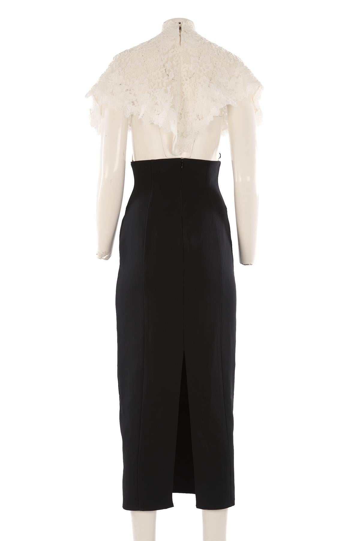 HELSA BLACK COTTON MIDI DRESS SMALL