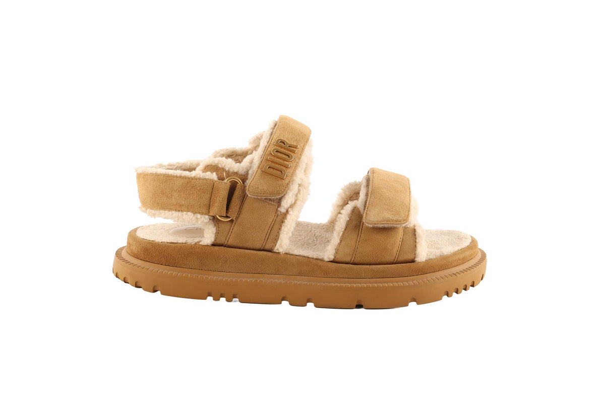 CHRISTIAN DIOR TAN DIORACT SUEDE SANDALS EU 38 UK 5 US 8