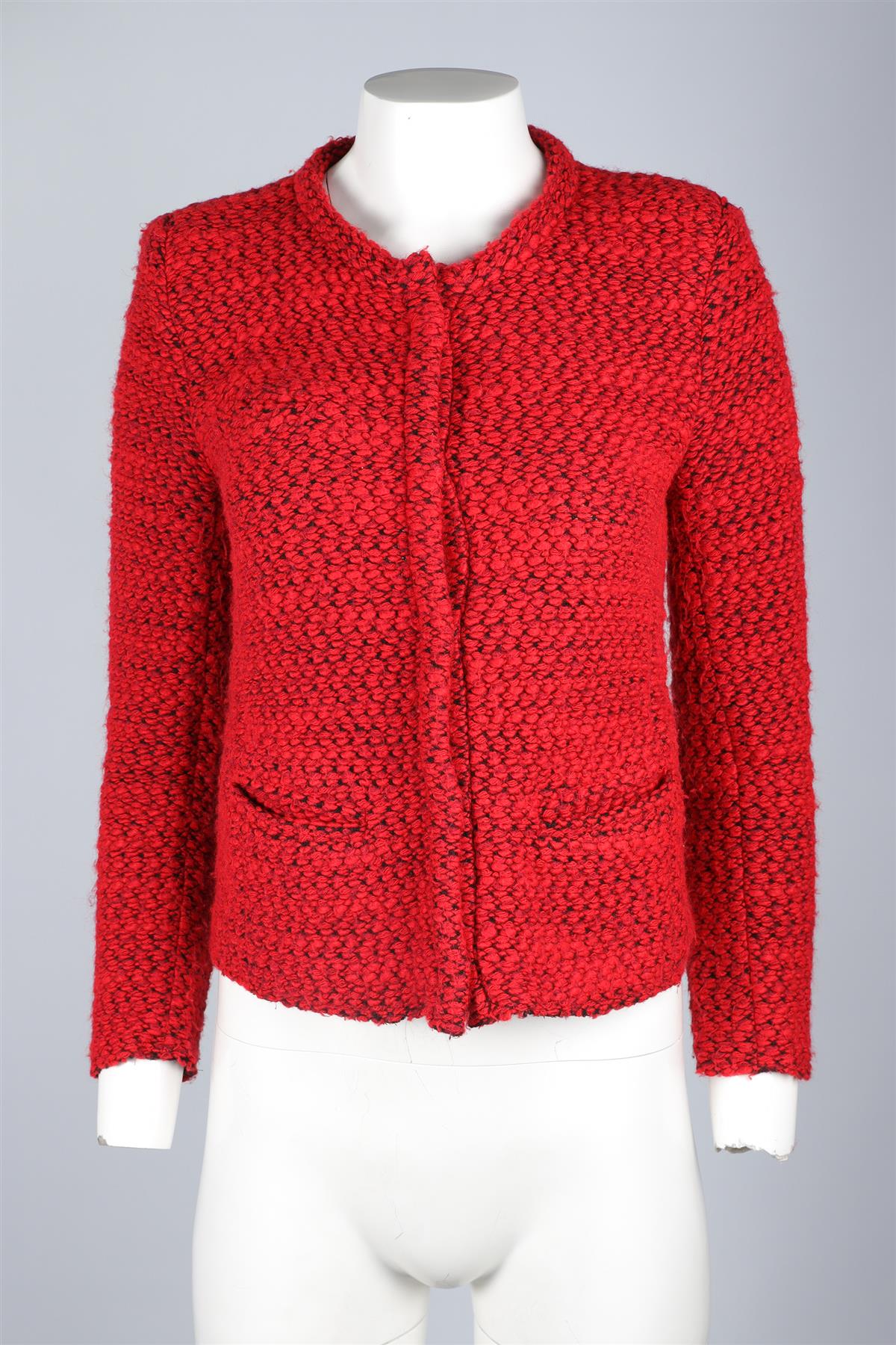 IRO RED WOOL JACKET FR 38 UK 10